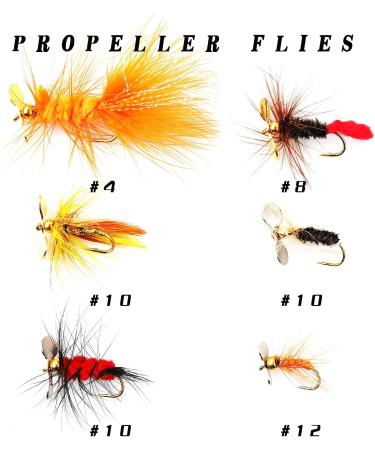 Flying Fishing Assortment Kit - 42-Piece Dry & Wet Flies for Trout Bass Steelhead | Tenkara Popper & Streamer | International Shipping Available - Buy Online on GoSupps.com