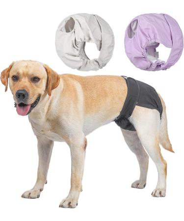 Petmia Washable Dog Diapers - Hygiene Underpants for Dogs in Heat 5 Sizes (XS-XL) - Beige XL 60-82cm - Buy Online on GoSupps.com