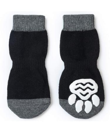 Pet Heroic Indoor Anti-slip socks for dogs and cats-8 sizes from S to 5xl for small-rianous animals-paw protection and traction thanks to silicone gel black mode 3x large