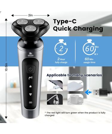 4 in 1 Electric Razor for Men - Rechargeable USB Portable Shaver & Grooming Kit - Ideal Gift for Husband Dad & Boyfriend - Buy Online on GoSupps.com