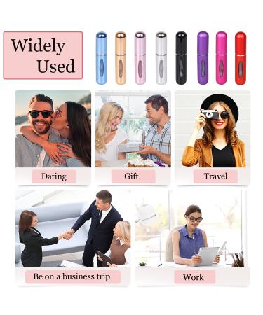 ANBAONA Portable Mini Refillable Perfume Atomizer Bottle - 8 Pcs Pack, 5ml Spray Scent Pump Case - Travel Size Atomizer Perfume Bottle - Buy Online on GoSupps.com