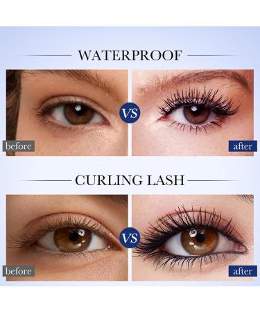 Shantou Ouhoe 2 Pieces Mascara Waterproof Mascara Volume Mascara Tereoscopic Fibrous Eye Black Mascara Length and Volume Black Without Clumps or Stains Naturally Sustainable - Buy Online on GoSupps.com