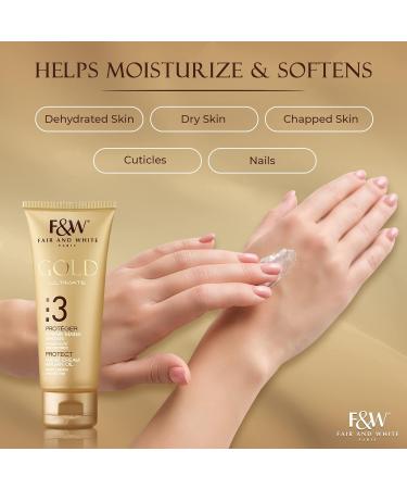 FAIR & WHITE Gold Hand Cream - 4.4 Fl oz | Remove Stretch Marks with Shea Butter & Glycerin - International Shipping Available - Buy Online on GoSupps.com
