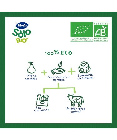 Hero Solo - Gourde de Fruits Bio avec Framboise Poire et Jus de Citron - Sans Conservateurs Colorants Huile de Palme Gluten ni Sucres Ajout s D s 4 Mois 100gx18 unit s Raspberry 100 g (Confezione da 18) - Buy Online on GoSupps.com