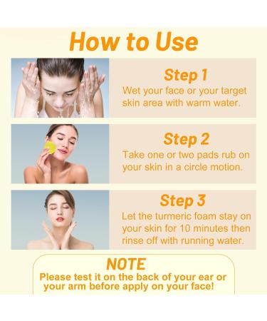 60 Turmeric Cleansing Pads for Face Exfoliating Scrubs with Vitamin C & B5 for Acne & Scars | International Shipping Available - Buy Online on GoSupps.com