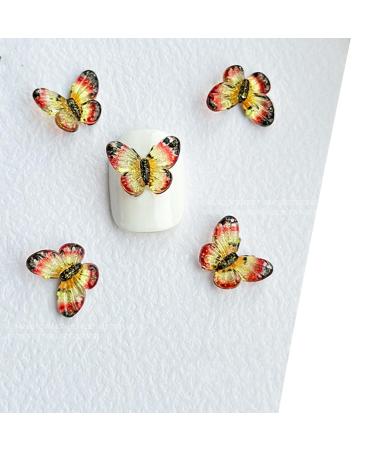 30Pcs Nail Art Rhinestones Butterfly Nail 3D Glitter Nail Art Decorations Nail Stones Nail Jewelry Nail Crystals Nail Multi-color