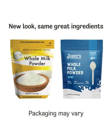 Judees Pure Whole Milk Powder 11 oz - 100% Non-GMO  rBST Hormone-Free  Gluten-Free and Nut-Free - Pantry Staple  Baking Ready  Great for Travel  and Reconstituting - Made in USA Whole Milk 11 Ounce (Pack of 1) - Buy Online on GoSupps.com