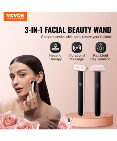VEVOR Red Light Therapy Wand for Face & Neck - 3-in-1 LED Device with Heating & Vibrating Massage for Youthful Skin - Portable Beauty Wand for International Shipping - Buy Online on GoSupps.com
