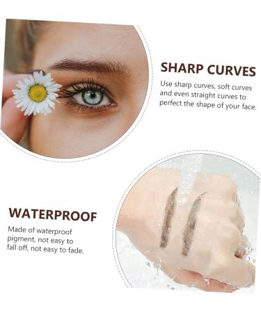 Mipcase 9 Sheets Imitation Eco Eyebrow Sticker Stickers Fake Hair Eyebrows Eyebrow Tool Modeling Template 4d 21.5X14.5cm Brown - Buy Online on GoSupps.com
