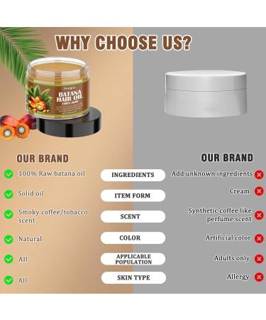 Raw Batana Oil Organic Natural Batana Oil for Hair Growth - 100% Pure Unrefined and Organic for Women & Men Prevent Hair Loss Promote Hair Thickness (120ml) - Buy Online on GoSupps.com