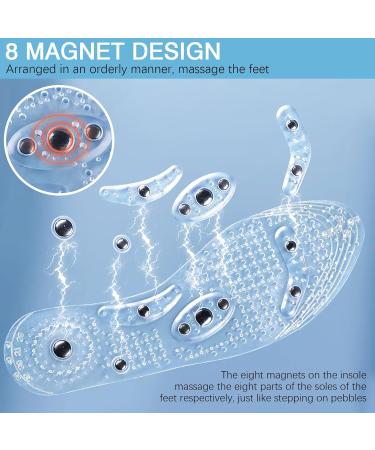 Foot Massage Insoles for Men & Women - Magnetic Acupressure Inserts for Reflexology & Pain Relief - Breathable & Adjustable TPR Insoles (28-30cm - Buy Online on GoSupps.com