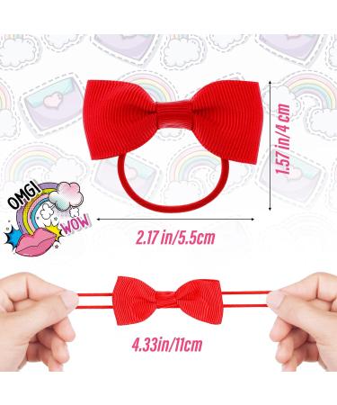 Molain 10PCS Baby Rubber Bands Red Nylon Bows Head Wraps - Hair Ties for Easter, Cheerleading & Cosplay - Buy Online on GoSupps.com