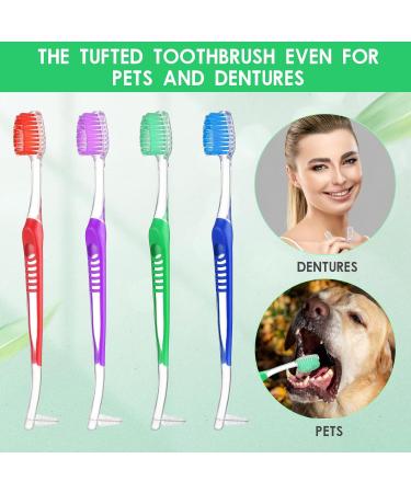 Tyqour Orthodontic Toothbrush Set - 4 Pieces Double V-Trim Tuft for Braces & Interdental Cleaning | Ideal for Dental Hygiene - Buy Online on GoSupps.com
