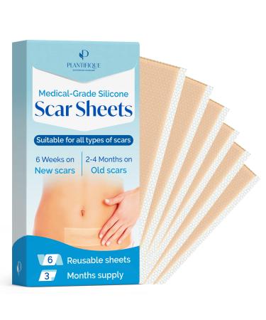 Silicone Scar Sheets - Silicone Scar Tape - Scar Away - C Section Postpartum Essentials -Keloid Scar Removal - Silicone Tape - Silicone Scar Gel (5.7 x 1.6)