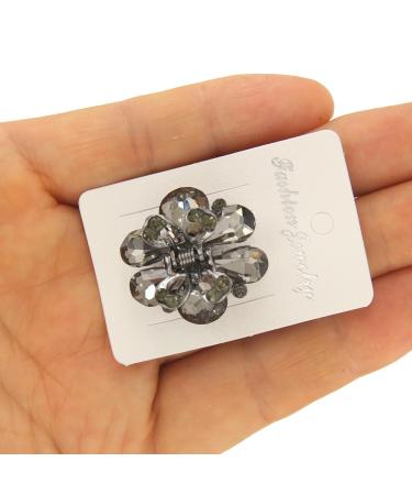 Carede Rhinestone Butterfly Claw Hair Clips Pack of 6 - Crystal Bow Hair Jaw Clip Barrettes for Girls & Women - Mixed Colors - 1.2 inch - Buy Online on GoSupps.com