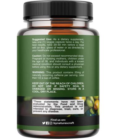Pure Green Coffee Bean Extract - 800mg Caffeine Energy Pills for Brain Health & Immune Support | 50% Antioxidant Nutritional Supplements with Brain Vitamins - Buy Online on GoSupps.com