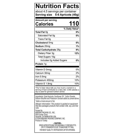 Mariani Dried Apricots - No Sugar Added, Gluten Free, Vegan, Non-GMO Healthy Snacks (6oz, Pack of 4) - Buy Online on GoSupps.com