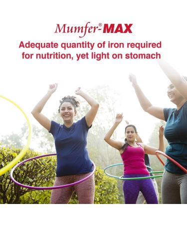 Mumfer-MAX Iron Folic Acid Supplement | 150 Tablets | Vitamin C & Vitamin-B12 for Blood Building Immunity and Energy - Buy Online on GoSupps.com