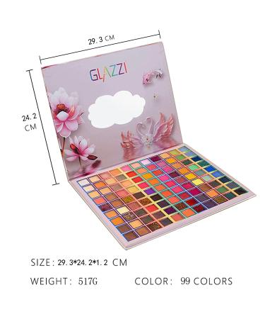 Shimmer Eyeshadow Makeup Palette - 99 Colors, Professional Long Lasting Rainbow Eye Shadow | High Pigmented & Waterproof Formula for Women - Buy Online on GoSupps.com