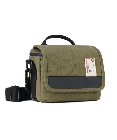 Besnfoto Camera Bag Small Mirrorless Camera Shoulder Bag Purse Waterproof Canvas Cute Compact Camera Messenger Bag Case for Women and Men Army Green - Buy Online on GoSupps.com
