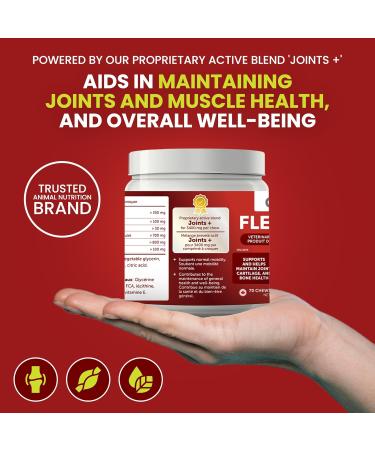 Cymbia FLEXITUDE+ Dog Hip and Joint Supplement Glucosamine for Dogs with MSM & Superfoods All-Natural Dog Supplement for Joint Pain Relief & Strengthen Bones Approx. 70 Days Supply Chicken Flavour - Buy Online on GoSupps.com