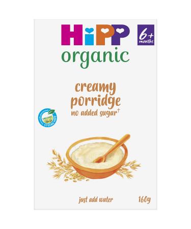 HiPP Organic Stage 1" From 6 Months" Creamy Porridge 160 g (Pack of 4)