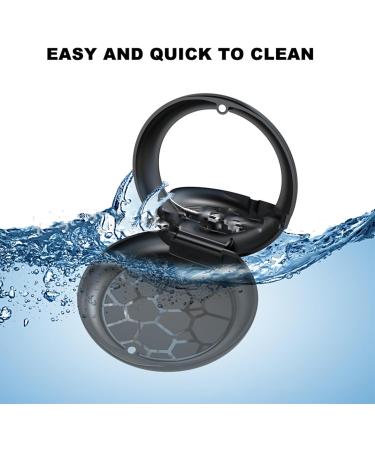 Buy Dnom Can with Mirror & Magnetic Closure - Portable Black Braces Box for Safe Storage of Braces & Mouth Protection - Buy Online on GoSupps.com