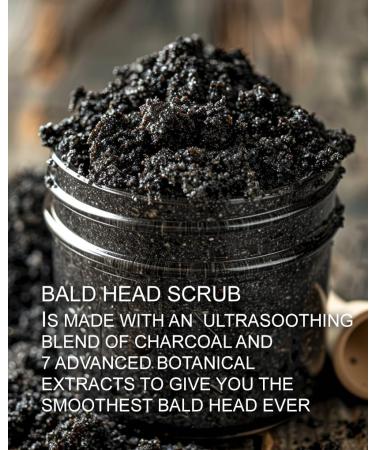 Bald Head Scrub for Men - 24 OZ Exfoliating Scrub - Made in USA - Deep Cleans & Refreshes for a Baby Soft Bald Head - Buy Online on GoSupps.com