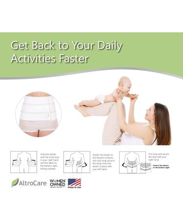 AltroCare 3 Panel Postpartum Abdominal Binder & Belly Band - Size S/M (30-45) | Pack of 1 - Buy Online on GoSupps.com