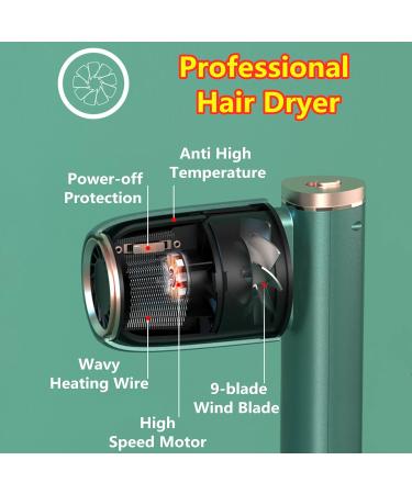 Cordless Hair Dryer with Nozzle Portable Travel Blow Dryer with Charging Base Rechargeable Cold/Hot Wind 23400mAh Built-in Battery for Home & Travel - Buy Online on GoSupps.com