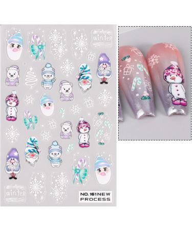 JMEOWIO 6 Sheets Christmas Nail Art Stickers Decals Self-Adhesive Winter Holiday Cute Red Nail Supplies Nail Art Design Decoration Accessories - Buy Online on GoSupps.com