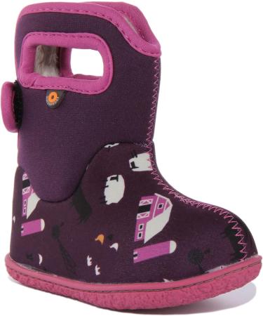 BOGS Baby Wellington Boots Plum Flower Stripe 71565 | UK 6.5 Child Size | Farm Purple Multi - Buy Online on GoSupps.com