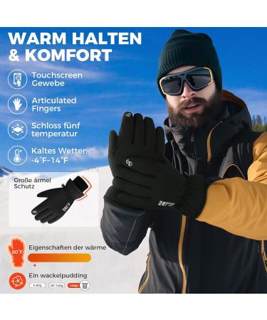 Zenuta Waterproof Ski Gloves for Men & Women - Warm Winter Gloves with 5-Finger Touchscreen & Bicycle Use - Perfect for Cold Weather Activities - Buy Online on GoSupps.com