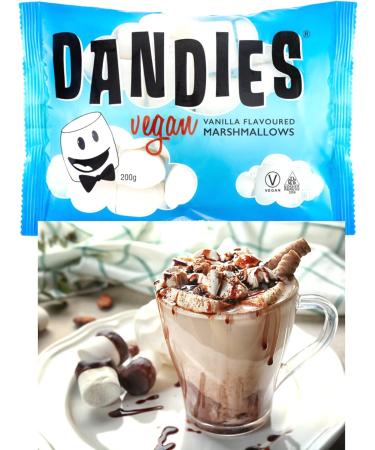 Dandies Vegan Marshmallows | Perfect for BBQ, Bonfires & S'mores | Gelatine-free | 200g - Buy Online on GoSupps.com