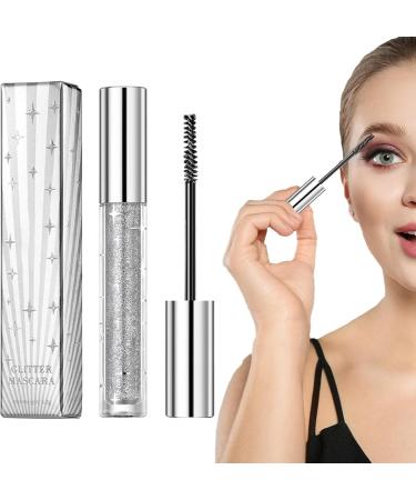 Glitter mascara glitter mascara for eyelashes - Smudge-proof volumizing and curling mascara long-lasting thickening mascara for women shimmering natural makeup for concert parties - Buy Online on GoSupps.com