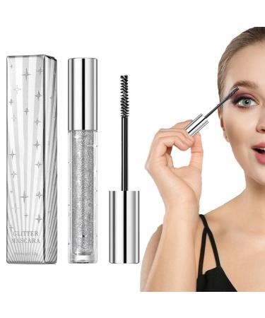 Mascara Scintillant Mascara Paillet Mascara volumateur et recourb anti-taches Maquillage pour les yeux scintillant longue dur e s chage rapide et pigment pour le maquillage de f te 1#