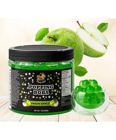 Popping Boba Pearls | 1LB (454g) | Bursting Tea Balls for Drinks Desserts Smoothies and Snack Toppings | Bubble Tea Tapioca Pearls Mix Kit (Green Apple) - Buy Online on GoSupps.com