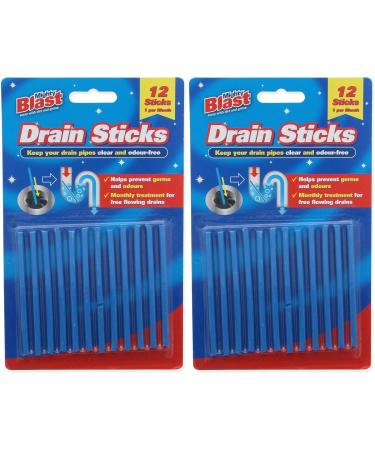 12 x Drain Sticks Easy to Use Fast & Effective Drain Cleaning Sticks for Sinks Baths & Showers - Prevents Build Up Blockages & Bad Smells in Kitchens & Bathrooms (12) - Buy Online on GoSupps.com