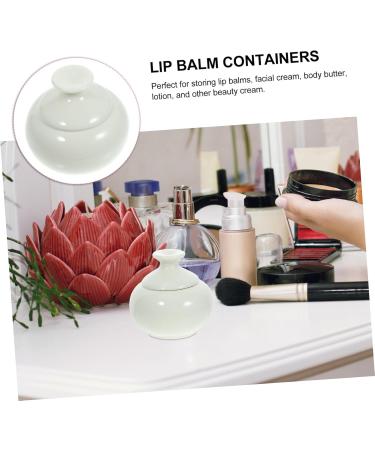 IWOWHERO cream small jar tea skin care products small makeup cream jar travel can moisturizing mini make up mascara lip balm holders sample cream box moisturizer container 4.7x4.7cm White - Buy Online on GoSupps.com