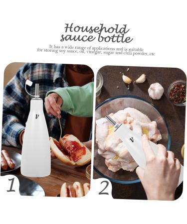 Zerodeko Kitchen Pantry Storage 2pcs Ceramic Oil Vinegar Pot Spice Bottle Pp Simple White Kitchen Storage Pantry - Buy Online on GoSupps.com