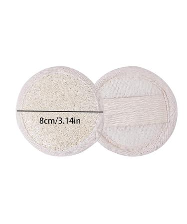 Natural Loofah Face Exfoliator Pads - 100% Handheld Scrubber for Bathing and Showering - Ideal for Spa Facial Cleansing - Men and Women - 2pcs - Buy Online on GoSupps.com
