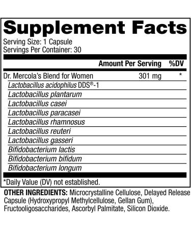 Dr. Mercola Complete Probiotics for Women - 70 Billion CFU, 30 Capsules | Gut Health & Wellness - Buy Online on GoSupps.com