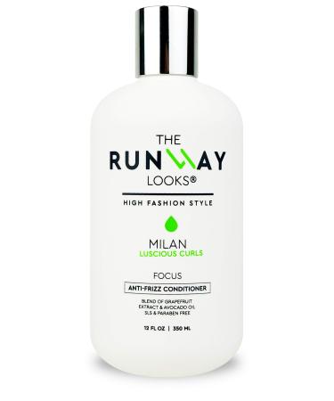 Luscious Curls Anti-Frizz Conditioner Curls Definition & Shine With Grapefruit Extract Anti-Frizz Care Intense Hydration Restores Hair Vibrancy (12oz) Milan Conditioner