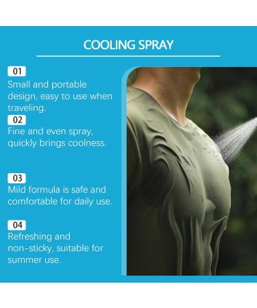  Yuemeuy Refreshing Spray for Hot Weather | Body and Clothing Spray | 50ml Soothing Non-Greasy Liquid for Hot Days Sports Camping Men Women Athletes Teenagers - Buy Online on GoSupps.com