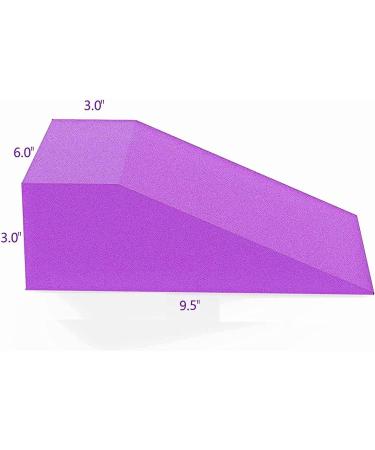 Violet Yoga Foam Wedge Blocks (Pair) - Supportive Wrist and Foot Wedges for Pilates, Balance, and Exercise - EVA Riser Block for Calf Raise and Stretching - Buy Online on GoSupps.com