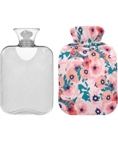 NAANLE 2L Hot Water Bottle with Cover Peon Pear Rose Flowers | Back Pain Relief & Cold Therapy Hand & Foot Warmer - Buy Online on GoSupps.com
