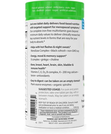 Rainbow Light Menopause One Multivitamin - 90 Tablets | Hormonal Balance Support - Buy Online on GoSupps.com