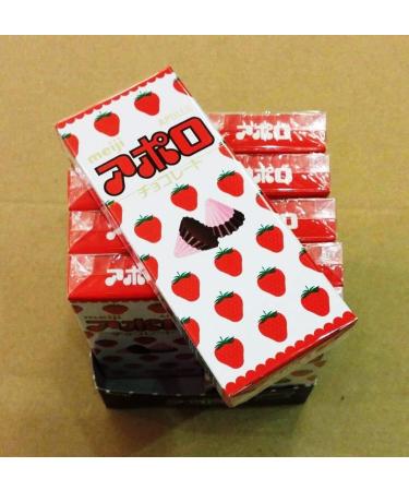 MEIJI Apollo Strawberry Milk Chocolate (Box / 10 pcs) - Buy Online on GoSupps.com