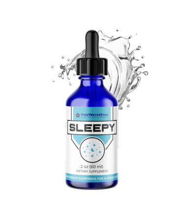 FWS Sleepy - Liquid Melatonin with Magnesium L-Theanine - Natural Sleep Aid - Fast Acting Liquid Drops - Helps You Get to Sleep and Stay Asleep for a Good Night's Rest - Adults Teens Kids