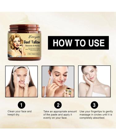 Buy 120g Pure Tallow Balm | Honey Balm for Wrinkle Defense | Organic Tallow Cream Moisturizer for Face & Body - International Shipping Available - Buy Online on GoSupps.com